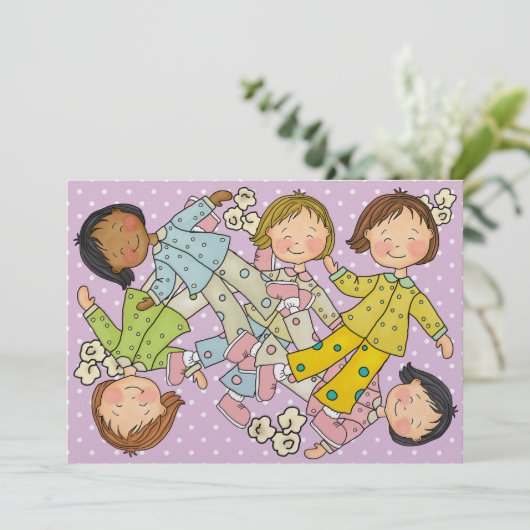 Pajama Party / Slaap over - SRF Kaart (Staand voorkant)