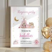 Pajama Party Sleepover Party Poster Welkomstbord