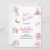 Pajama Party Sleepover Party Waterverf Save The Date (Voorkant)