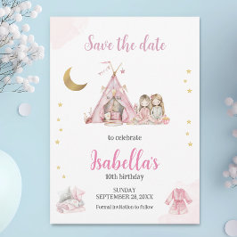 Pajama Party Sleepover Party Waterverf Save The Date