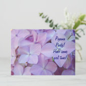 Pajama Party! Uitnodigingen voor Paarse blauw-Flor (Staand voorkant)