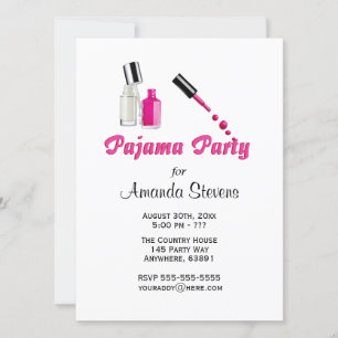 Pajama Party Unique Girls Birthday Kaart