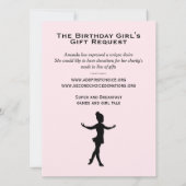 Pajama Party Unique Girls Pink Uitnodiging (Achterkant)