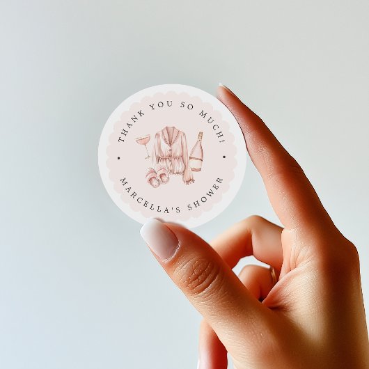 Pajama & Prosecco Bruidsfeest Bachelorette Ronde Sticker