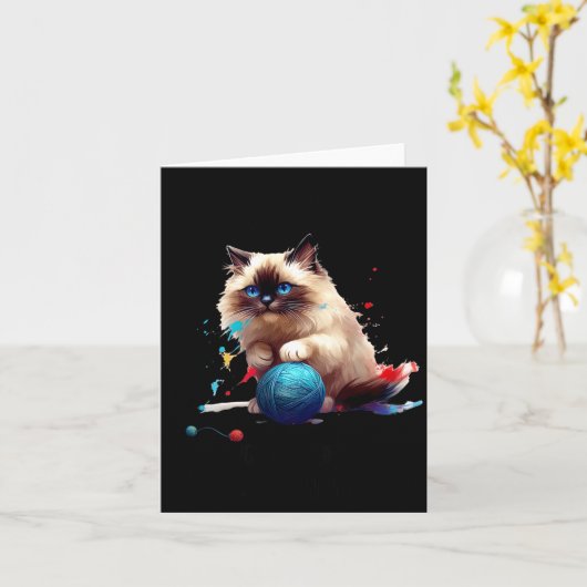 Pajama Ragdoll Cat Perfect For Cat Lovers! For Men Kaart (Gele Bloem)