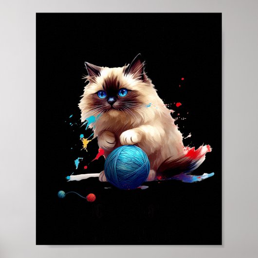 Pajama Ragdoll Cat Perfect For Cat Lovers! For Men Poster (Voorkant)