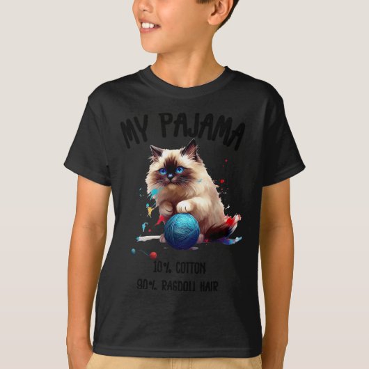 Pajama Ragdoll Cat Perfect For Cat Lovers! For Men T-shirt (Voorkant)