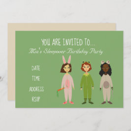 Pajama schattige Slumber-slaperige verjaardag Kaart