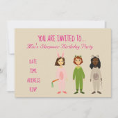 Pajama schattige Slumber-slaperige verjaardag Kaart (Voorkant)