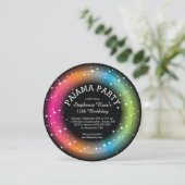 Pajama Sleepover Birthday Party Kaart (Staand voorkant)