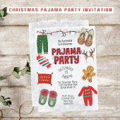Pajama Sleepover kerstfeest Kaart