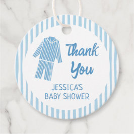 Pajamas Breakfast Boy Baby Shower Bedankjes Labels