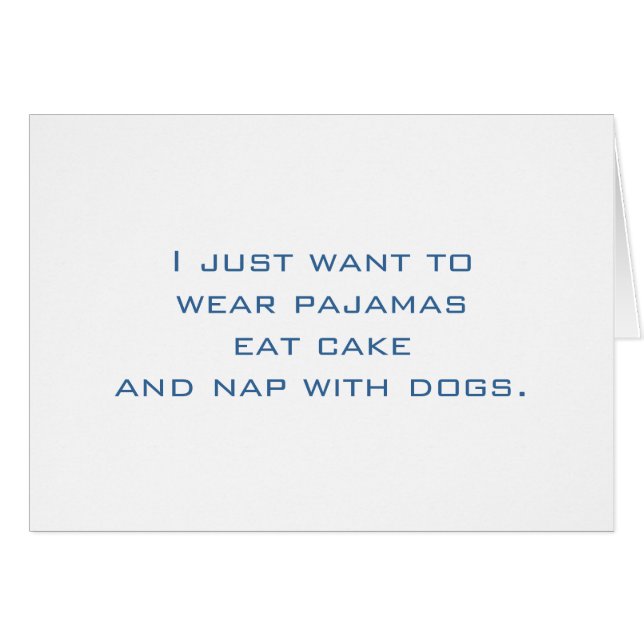 Pajama's, Cake, Nap, Honden (Voorkant Horizontaal)