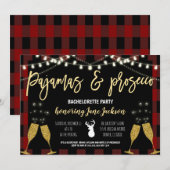 Pajama's en Prosecco-kerstvrijer Kaart (Voorkant / Achterkant)