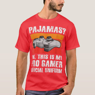 Pajamas No Pros Gamer Funny Video Games Boys Gamin T-shirt