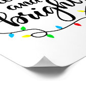 Pajama's voor de prettige en heldere kerstfamilie poster (Hoek)