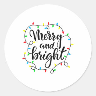 Pajama's voor de prettige en heldere kerstfamilie ronde sticker