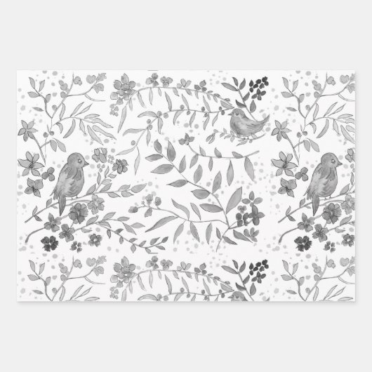 Pájaros azules inpakpapier vel (Voorkant 3)