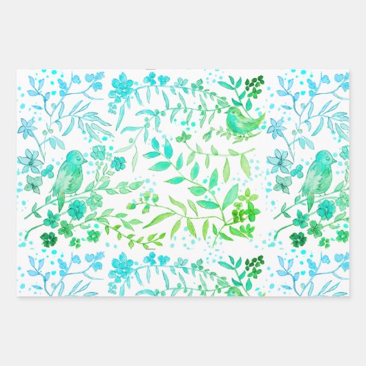 Pájaros azules inpakpapier vel (Voorkant 2)