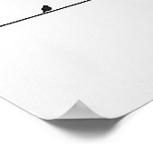 Pájaros posados en blanco y negro poster (Hoek)