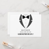 Pak Aan Trouwkaart Voor Bruidsjonkers Kaart (Voorkant / Achterkant in situ)