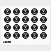 Pak Aan We Gaan Bowlen - Bowling Shirt  Ronde Sticker (Vel)
