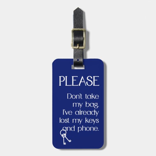 Pak alsjeblieft mijn tas niet, bagagelabel. bagagelabel (Voorkant verticaal)