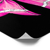 Pak borstkankerbewustzijn roze Football ribbo Poster (Hoek)