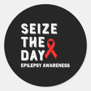 Pak de dag van epilepsie bewustzijn ronde sticker