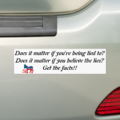 Pak de feiten!!! bumpersticker (Op auto)