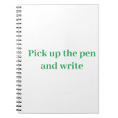 Pak de pen en schrijf notitieboek (Voorkant)