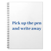 Pak de pen en schrijf weg notitieboek (Voorkant)
