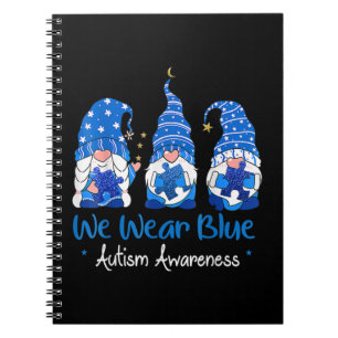 Pak deze "Drie Gnomen Holding Blue Puzzle Autisme" Notitieboek
