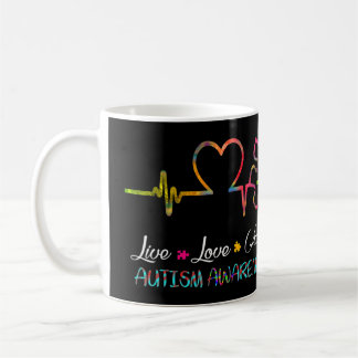 Pak deze "Live Love Accept Autism Awareness" als e Koffiemok