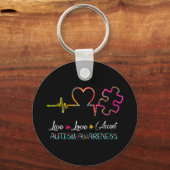 Pak deze "Live Love Accept Autism Awareness" als e Sleutelhanger (Voorkant)