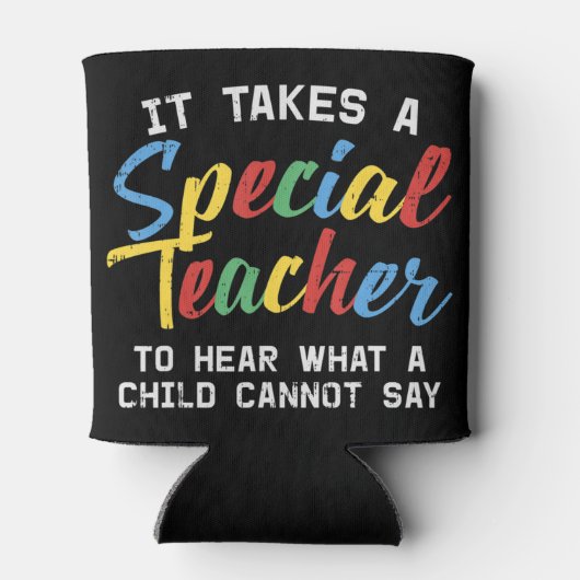 Pak deze schattige, het kost een speciale leraar o blikjeskoeler (Achterkant)