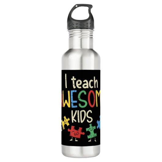 Pak deze schattige I Teach Geweldige Kinder Shirt Waterfles (Voorkant)