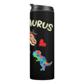 Pak deze schattige Mamasaurus Heart Puzzle Dino T- Thermosbeker (Geroteerd rechts)