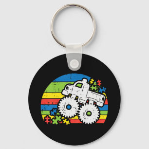 Pak deze schattige Monster Truck Crushing Puzzle T Sleutelhanger