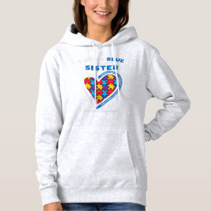 Pak deze schattige puzzel die blauw Draag voor mij Hoodie