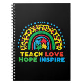 Pak deze schattige Teach Love Hope Inspire SPED T- Notitieboek (Voorkant)
