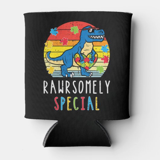 Pak deze schattige Trex Dino Rawrsomely Special T- Blikjeskoeler (Voorkant)