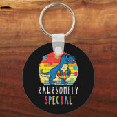 Pak deze schattige Trex Dino Rawrsomely Special T- Sleutelhanger (Voorkant)