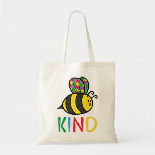 Pak dit leuke Puzzle Bee Kind T-shirt voor mannen, Tote Bag
