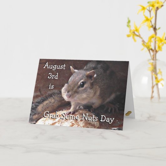 Pak een aantal Nuts Day Funny Feestdagen Kaart (Gele Bloem)