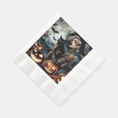 Pak een bezem | Heksenthema Halloweenfeest Servet (Hoek)