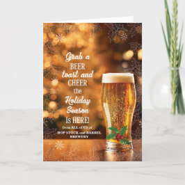 Pak een biertoost en juich zaken feestdagen kaart