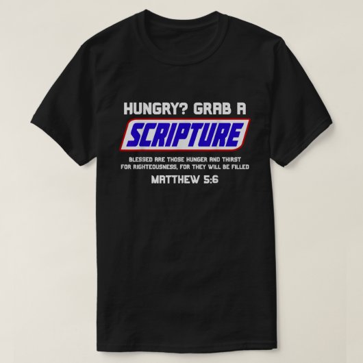 Pak een Bijbelvers parodie T-shirt (Design voorkant)