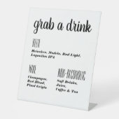 Pak een Drink Bar Teken Reclamebord Met Voetstuk (Voorkant)