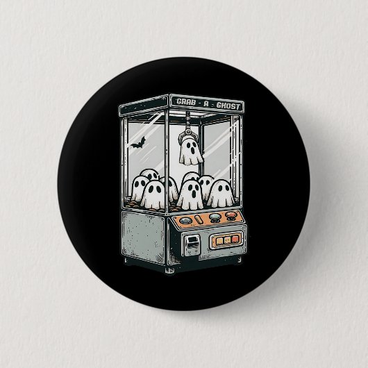 Pak een Ghost Claw Machine Arcade Grappig Hallowee Ronde Button 5,7 Cm (Voorkant)